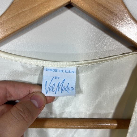 Angelic Bridal Lace Tule Satin Bow Robe Lingerie pearl buttons night gown Ivory - Picture 10 of 10